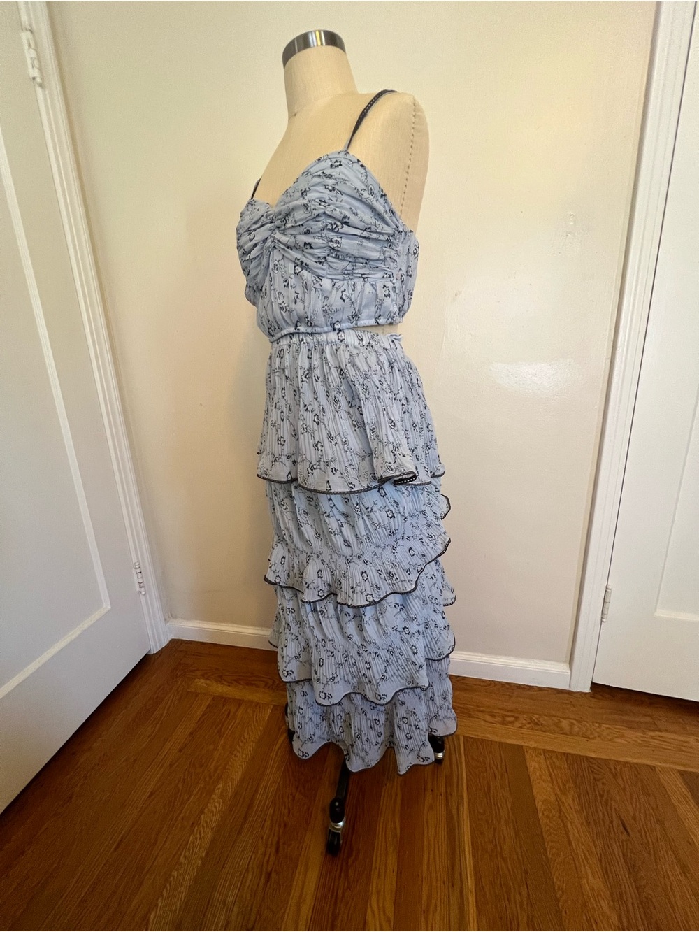 Anthropologie + Let Me Be Tiered Floral Skirt Set New W/ Tags